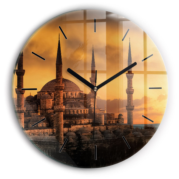 Ceas rotund de perete din sticlă Moscheea din Istanbul