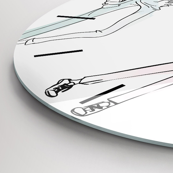 Ceas rotund de perete din sticlă Moda pentru femei