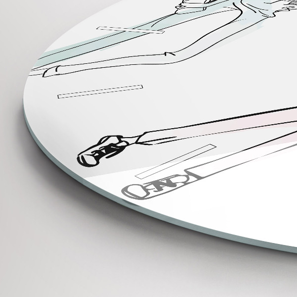 Ceas rotund de perete din sticlă Moda pentru femei