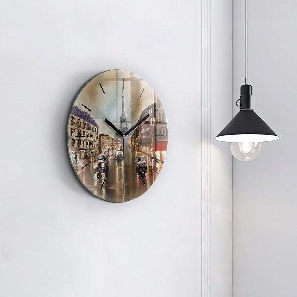 Ceas rotund de perete din sticlă Arhitectura orașului Paris