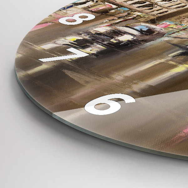 Ceas rotund de perete din sticlă Arhitectura orașului Paris