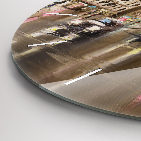 Ceas rotund de perete din sticlă Arhitectura orașului Paris