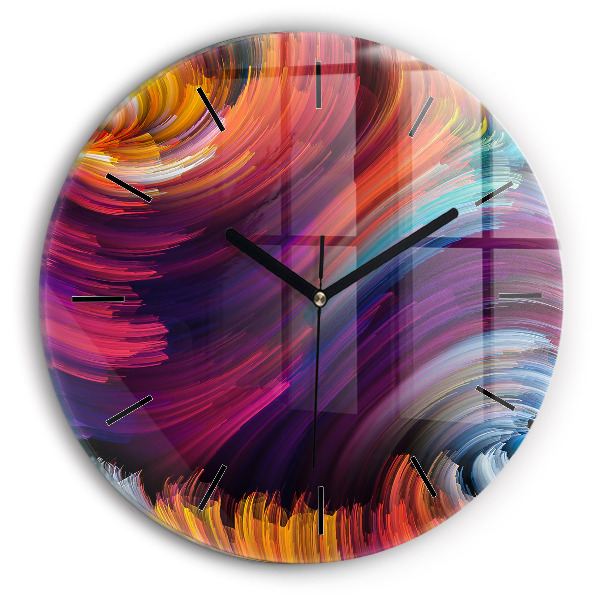 Ceas rotund de perete din sticlă Abstracția vânzării