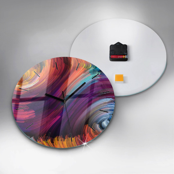 Ceas rotund de perete din sticlă Abstracția vânzării