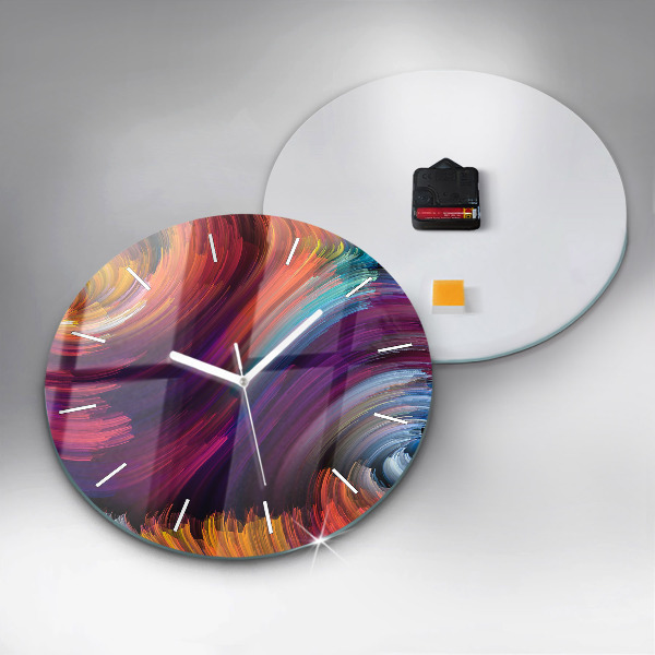 Ceas rotund de perete din sticlă Abstracția vânzării