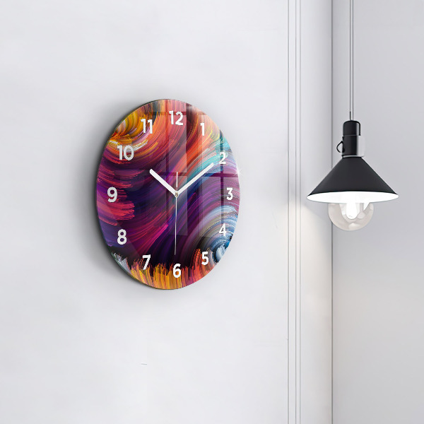 Ceas rotund de perete din sticlă Abstracția vânzării