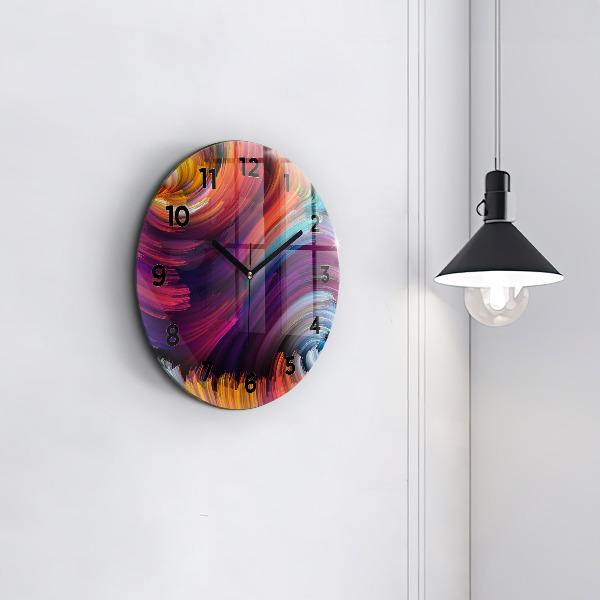 Ceas rotund de perete din sticlă Abstracția vânzării