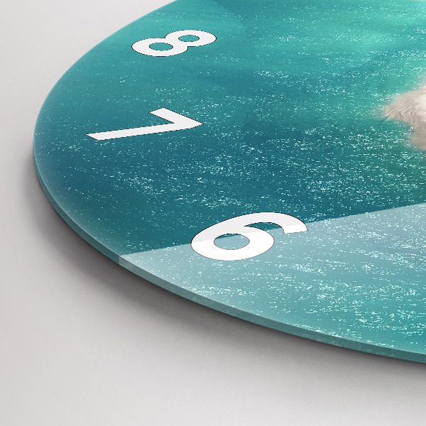 Ceas rotund de perete din sticlă Insula Inimii