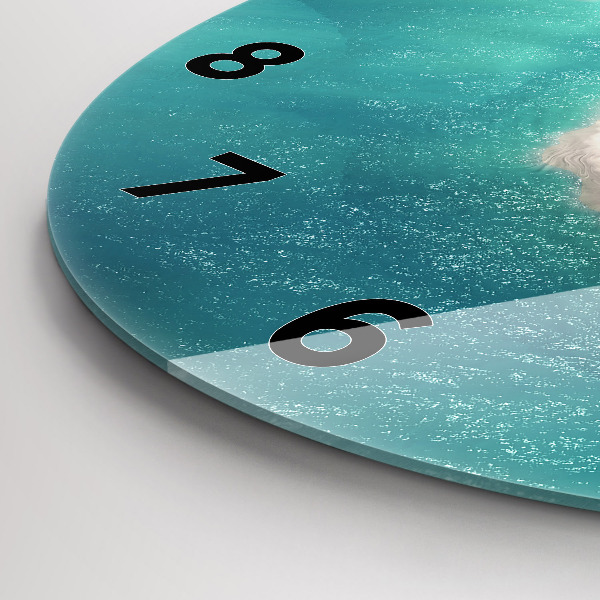 Ceas rotund de perete din sticlă Insula Inimii