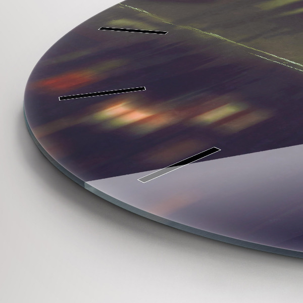 Ceas rotund de perete din sticlă Oameni cu umbrele