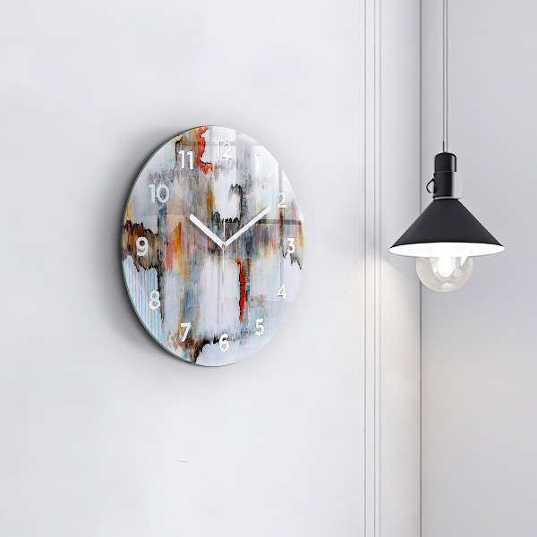 Ceas rotund de perete din sticlă Abstracția