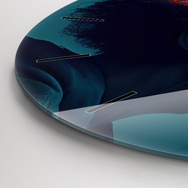 Ceas rotund de perete din sticlă Lumea futuristă