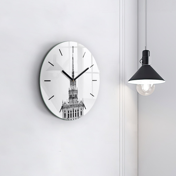 Ceas rotund de perete din sticlă Palatul Culturii și Științei