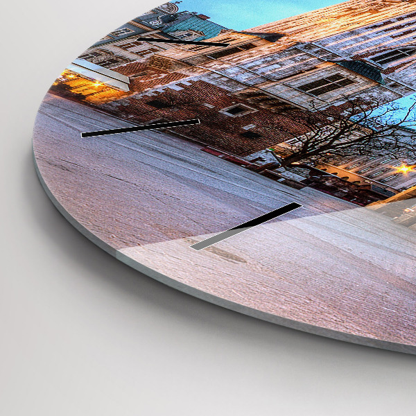 Ceas rotund de perete din sticlă Piața principală din Cracovia