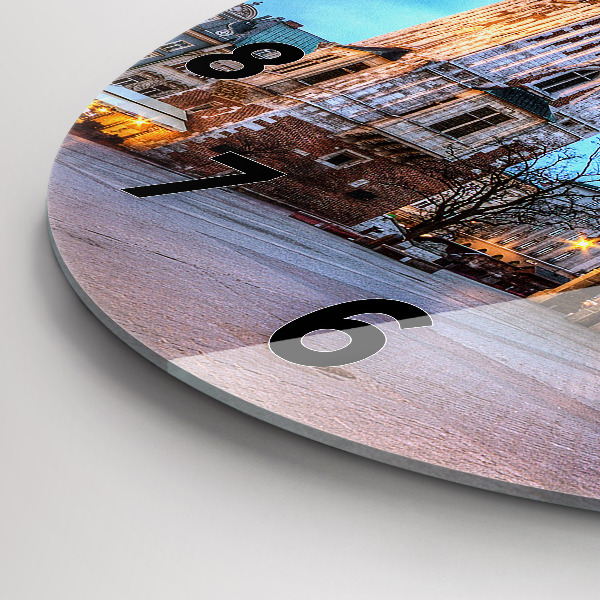 Ceas rotund de perete din sticlă Piața principală din Cracovia