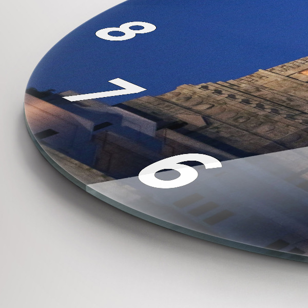 Ceas rotund de perete din sticlă Statuia Libertății New York