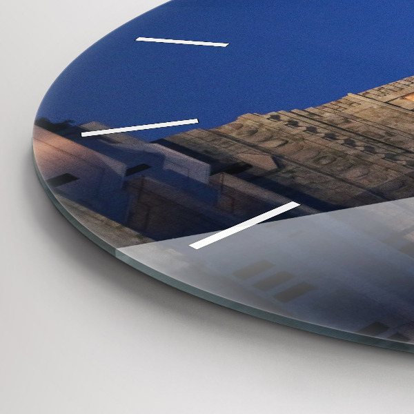 Ceas rotund de perete din sticlă Statuia Libertății New York