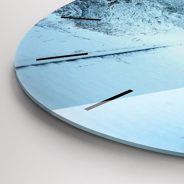 Ceas rotund de perete din sticlă Căprioare pe șine