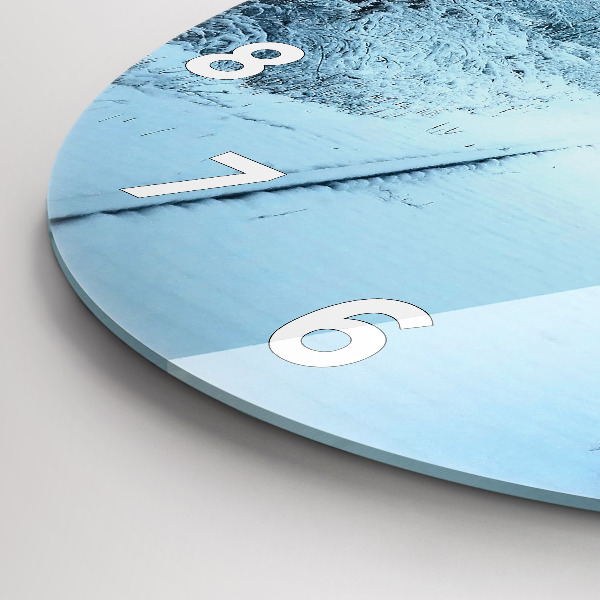 Ceas rotund de perete din sticlă Căprioare pe șine