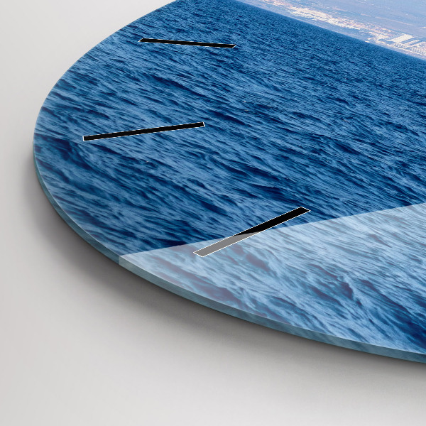Ceas rotund de perete din sticlă Yacht în Tenerife