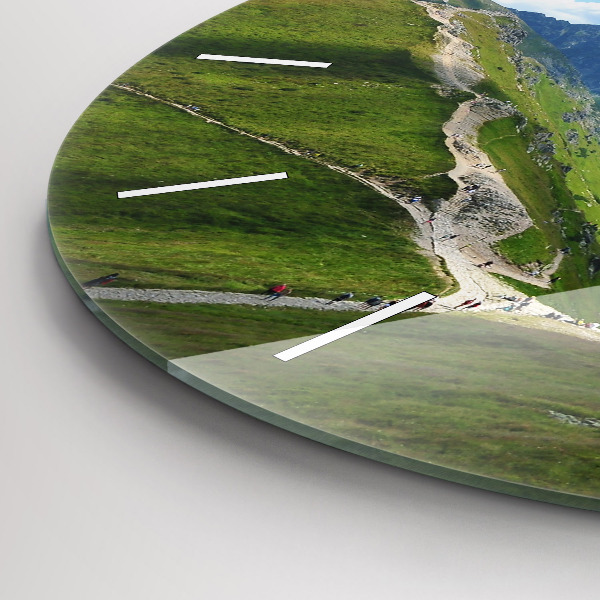 Ceas rotund de perete din sticlă Kasprowy Wierch Zakopane