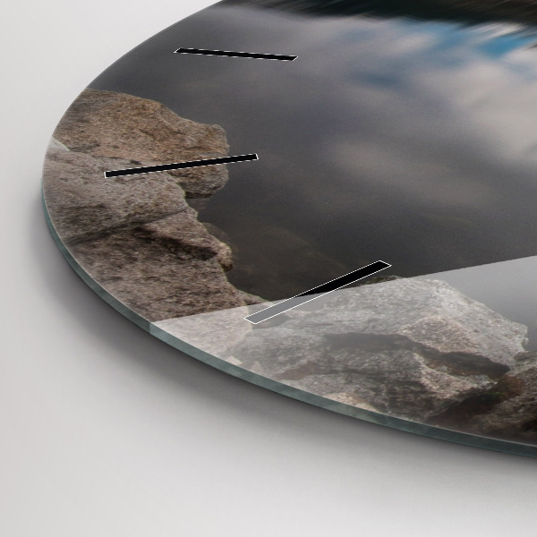 Ceas rotund de perete din sticlă Înaltul Tatra din Slovacia