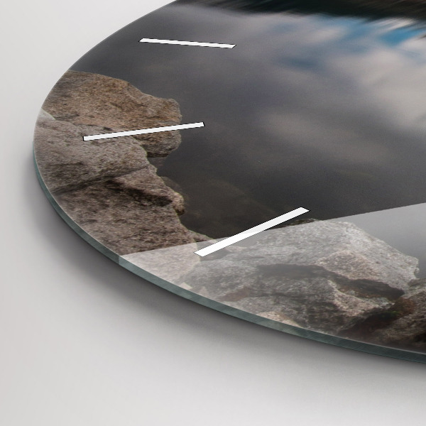 Ceas rotund de perete din sticlă Înaltul Tatra din Slovacia