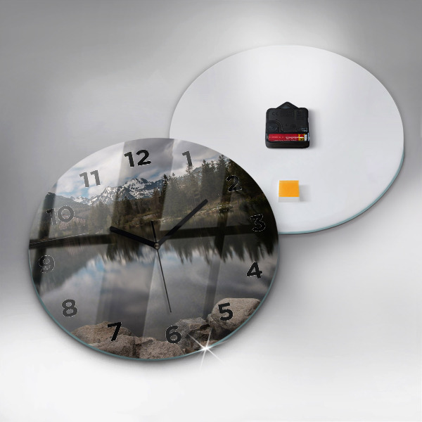 Ceas rotund de perete din sticlă Înaltul Tatra din Slovacia