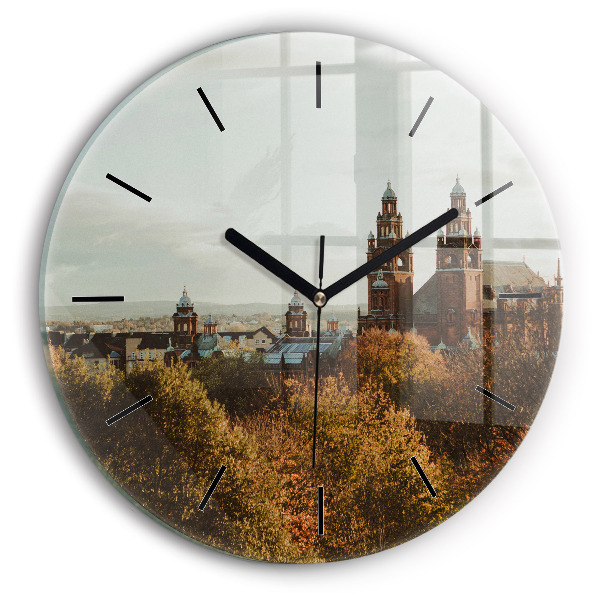 Ceas rotund de perete din sticlă Galeria de Artă din Glasgow