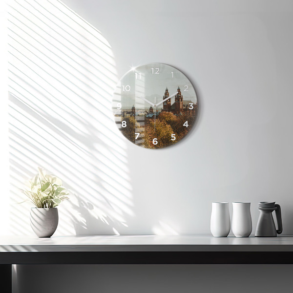 Ceas rotund de perete din sticlă Galeria de Artă din Glasgow