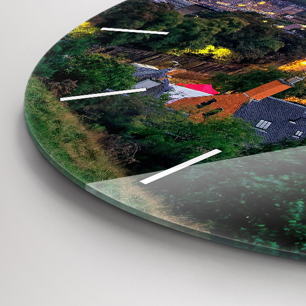 Ceas rotund de perete din sticlă Edinburgh de la Calton Hill