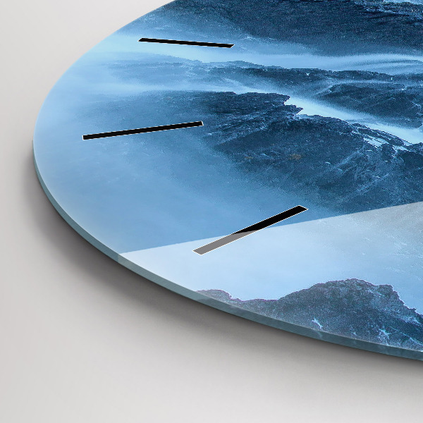 Ceas rotund de perete din sticlă Far