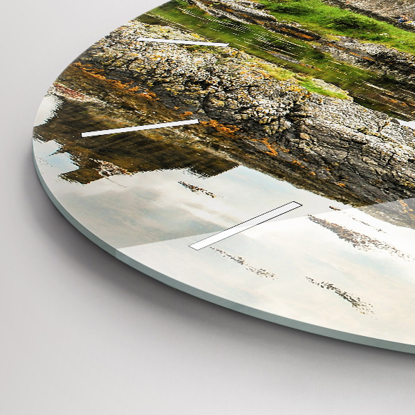 Ceas rotund de perete din sticlă Castelul Eilean Donan, Scoția