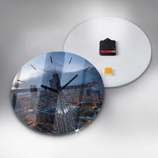 Ceas rotund de perete din sticlă Fotografie din Chicago