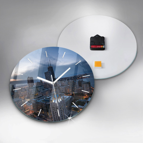 Ceas rotund de perete din sticlă Fotografie din Chicago