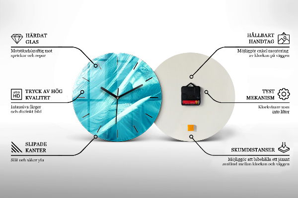 Ceas rotund de perete din sticlă Munții din Yellowstone