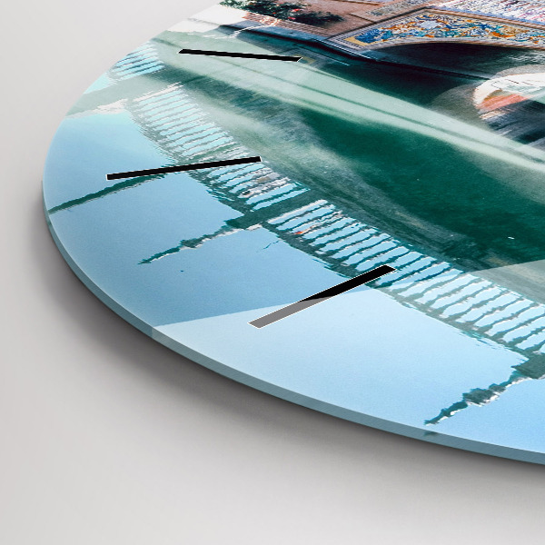 Ceas rotund de perete din sticlă Plaza de España din Sevilla