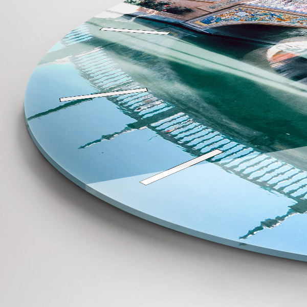 Ceas rotund de perete din sticlă Plaza de España din Sevilla