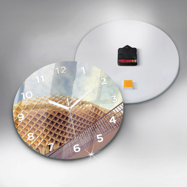 Ceas rotund de perete din sticlă Belvedere din Sevilla
