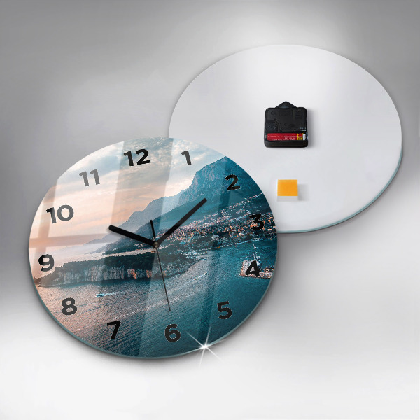 Ceas rotund de perete din sticlă Insulă din Croația