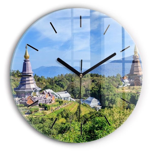 Ceas rotund de perete din sticlă Parcul Național Chiang Mai
