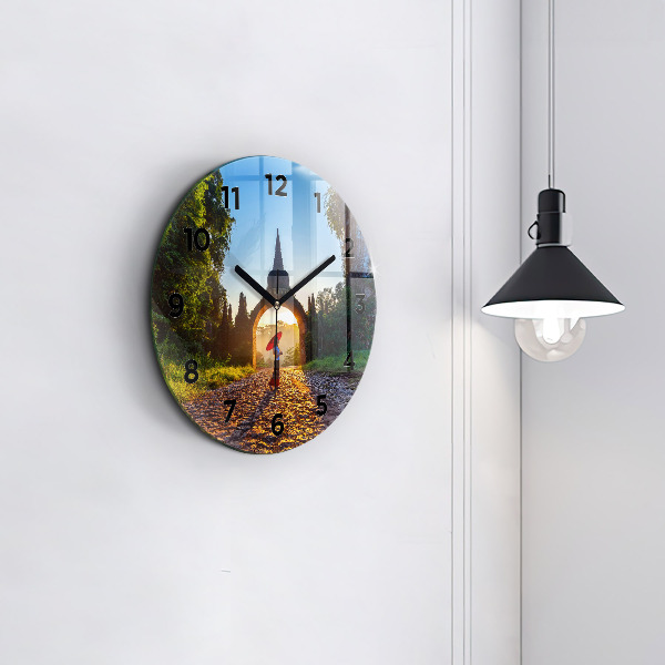 Ceas rotund de perete din sticlă Parcul Surat Thani Thailanda