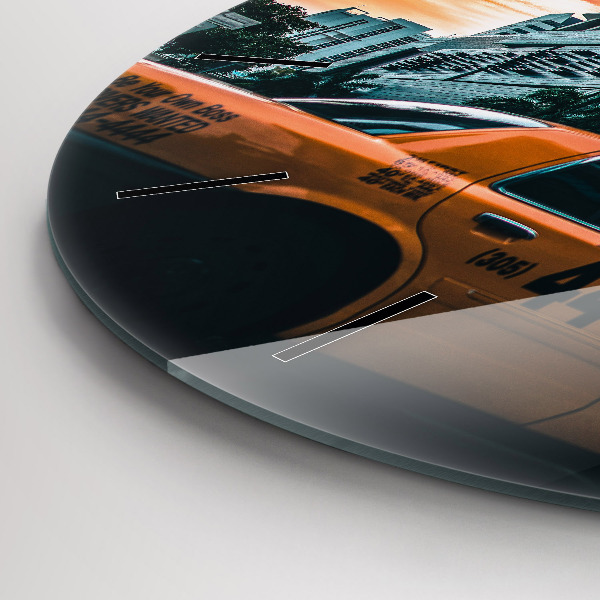 Ceas rotund de perete din sticlă Miami, Florida