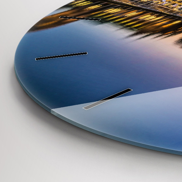 Ceas rotund de perete din sticlă Primăria Hamburg