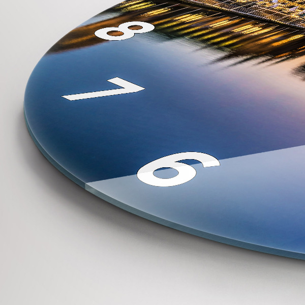 Ceas rotund de perete din sticlă Primăria Hamburg