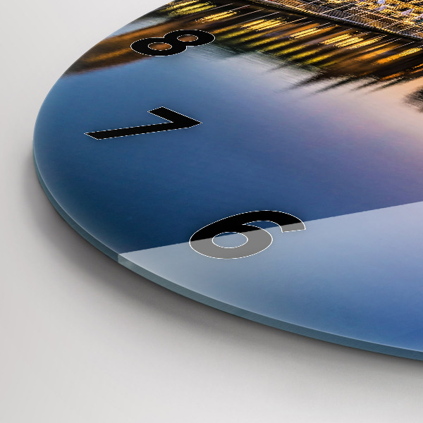 Ceas rotund de perete din sticlă Primăria Hamburg