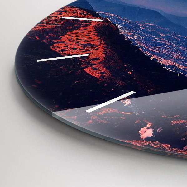 Ceas rotund de perete din sticlă Munții din San Antonio SUA