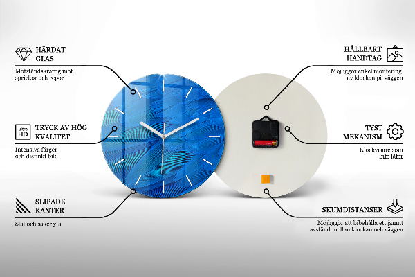 Ceas rotund de perete din sticlă Arhitectura in SUA