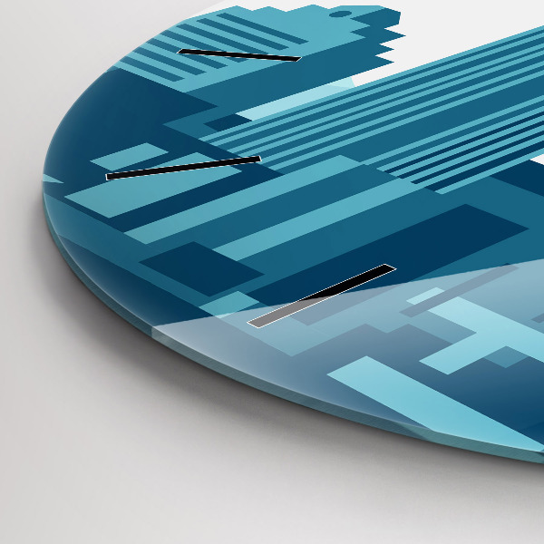 Ceas rotund de perete din sticlă Arhitectura in SUA