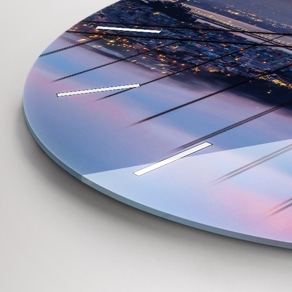 Ceas rotund de perete din sticlă Pod din San Francisco